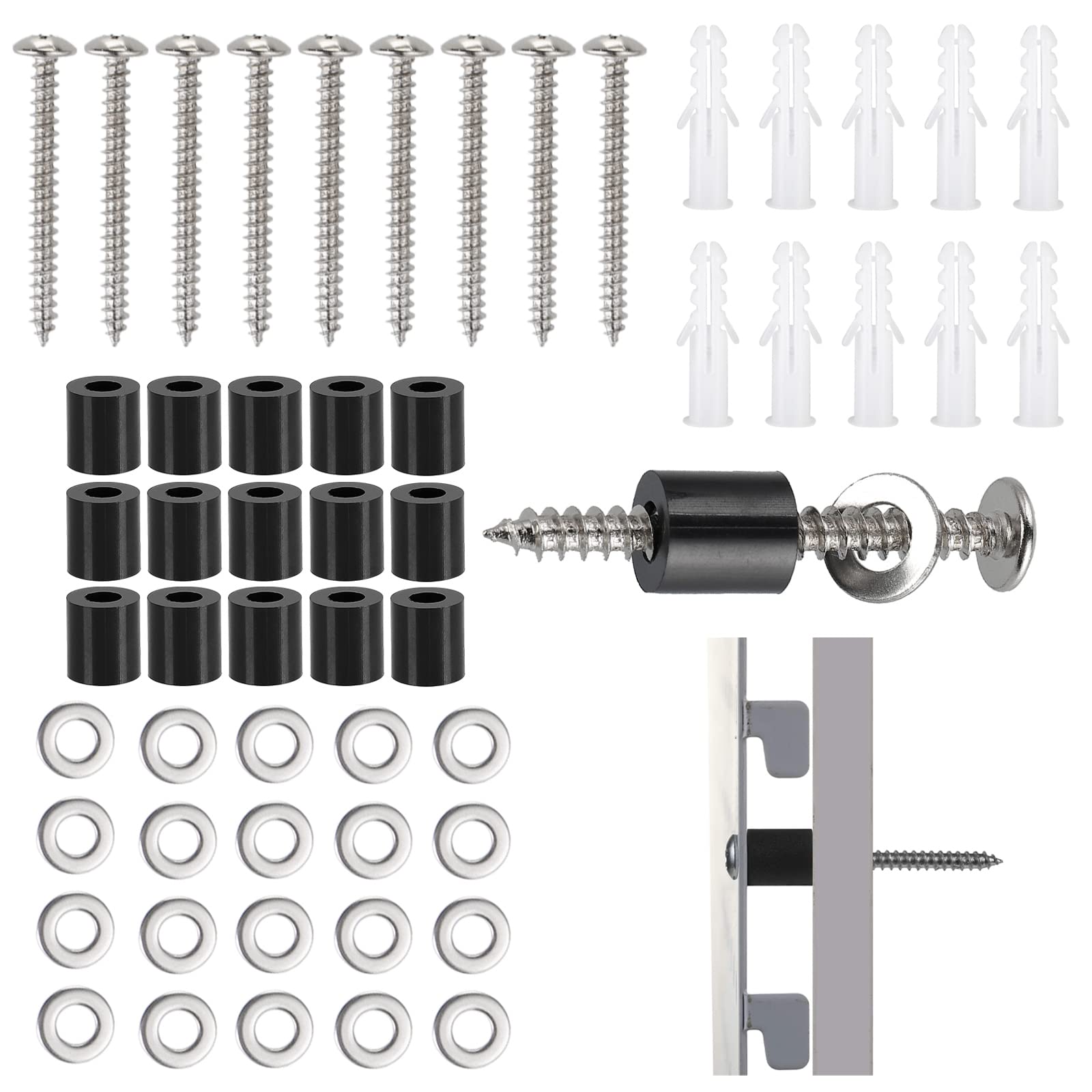 Buy FandWay 25 Set (100Pieces) Pegboard ing Hardware Kit, Peg Boards