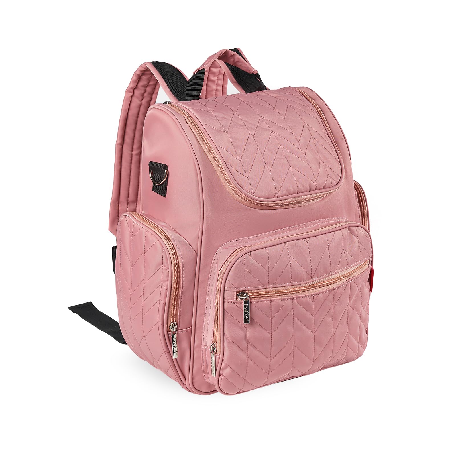 SONARIN Impermeabile Leggero Zaino Fasciatoio,Borsa per Pannolini Multifunzionale Zaino Mamma Neonato Borsa Fasciatoio da Viaggio Portatile con Fasciatoio & Ganci per Passeggino(Rosa)