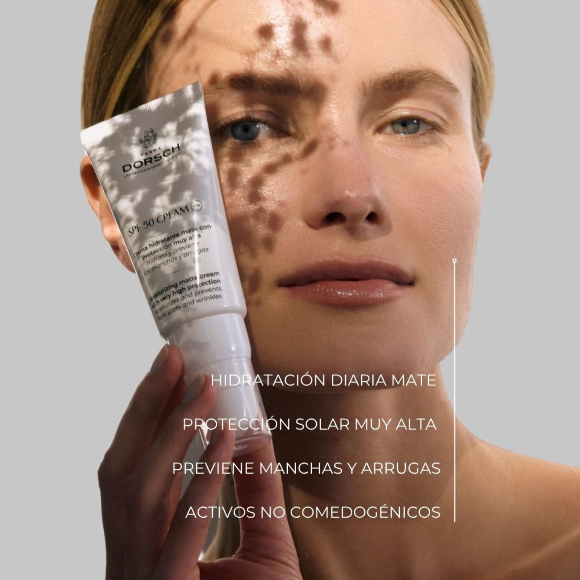 FARMA DORSCH - Crema Facial SPF 50 con Protección 360° | Hidratante, Antiedad y Antimanchas | Acabado Mate | Con Zinc, Bisabolol y Manzanilla | 50 ml