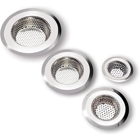 Amazon Gongxiang 排水口 ゴミ受け 浅型 ステンレス製 4個セット 台所の流し キッチン 洗面台 風呂 シャワー排水溝 ゴミ受け 排水口 サイズ適合4種類 排水口水切りカゴ オンライン通販