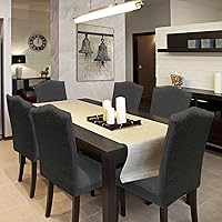 Vista 197 de Juego de 6 fundas elásticas para sillas de comedor, extraíbles y lavables, para sillas de comedor, hotel, ceremonia