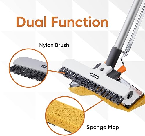 Miniatura 4 de Superio Trapeador de esponja, mopa de mariposa para azulejos, laminados, baño, cocina, pisos de garaje comercialindustrial (trapeador completo)