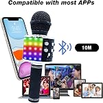Wireless Karaoke Microphone for Kids, Bluetooth Karaoke Microphone Portable Handheld Singing Karaoke Mic Speaker, Voice Changer Toy Microphone, Great Present for Adults Kids Girls Boys