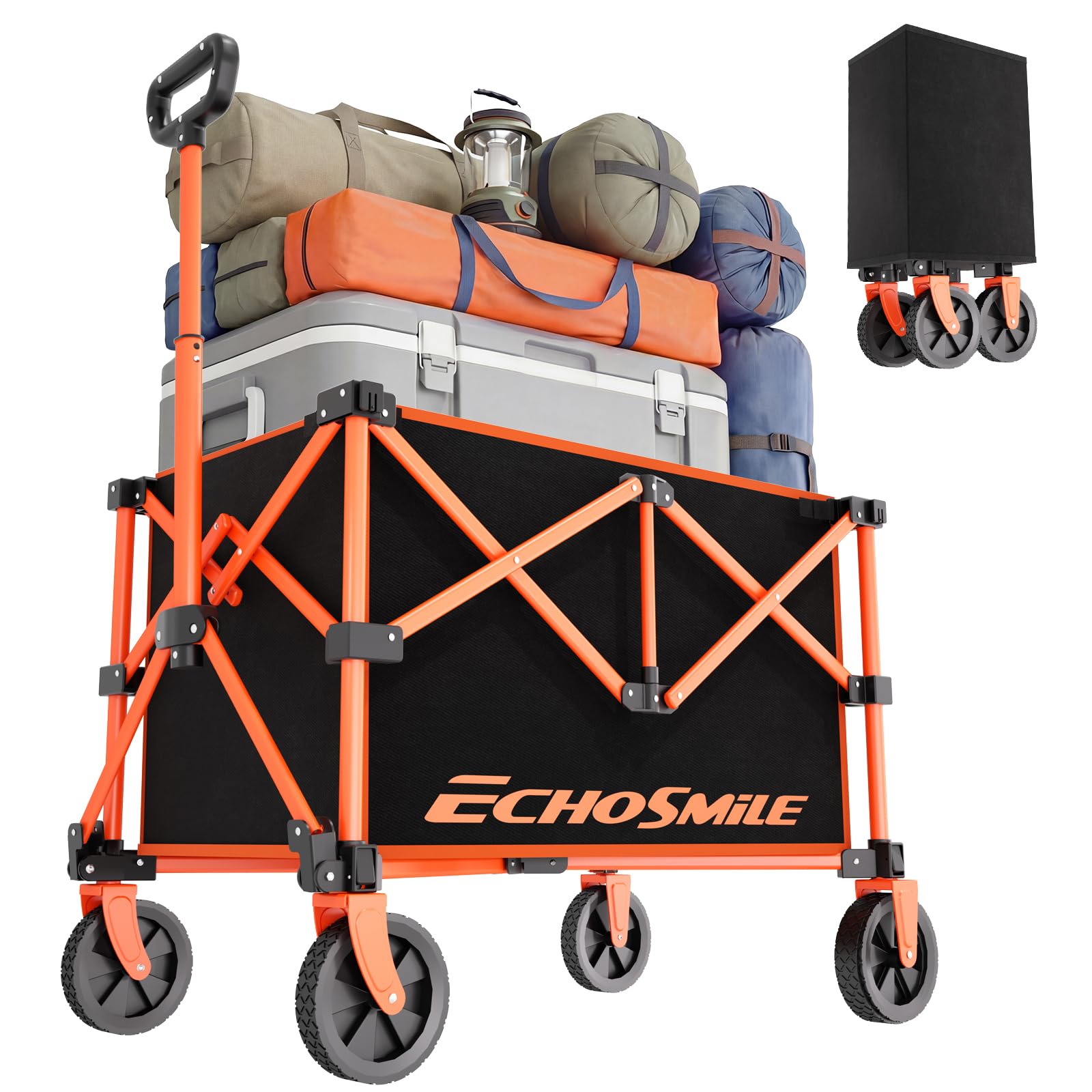 Amazon.co.jp: EchoSmile キャリーワゴン ミニ 台車 100L アウトドア