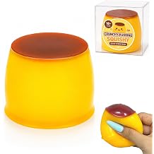 Crunchy Pudding Squishy - Bead Filled Fidget Toy, Realistic Dessert Replica Sensory Squeeze Ball with Crunchy ASMR Feel for Adults,1 Pack Pudding