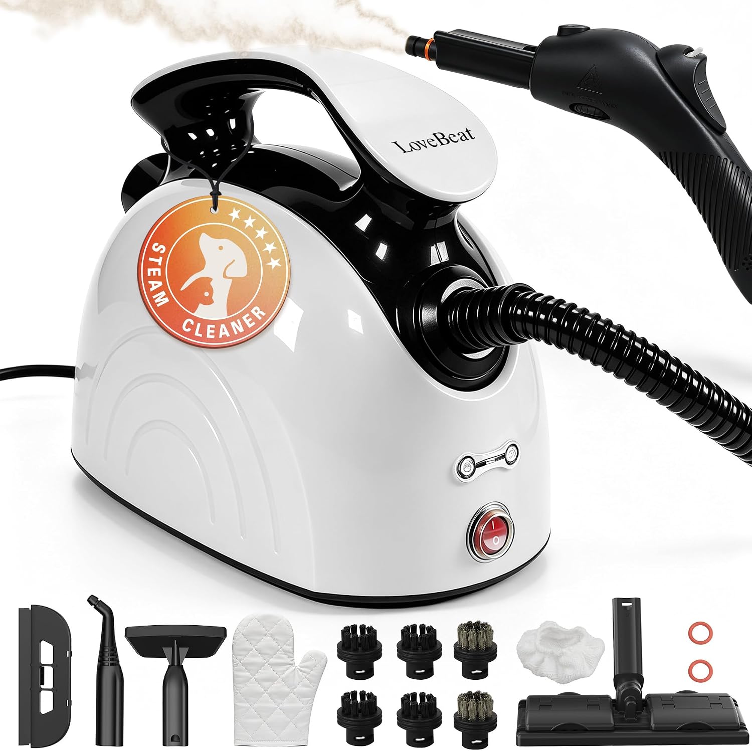 LoveBeat 300°F Steam Cleaner for Grout and Tile, 4.5 Bar Ste