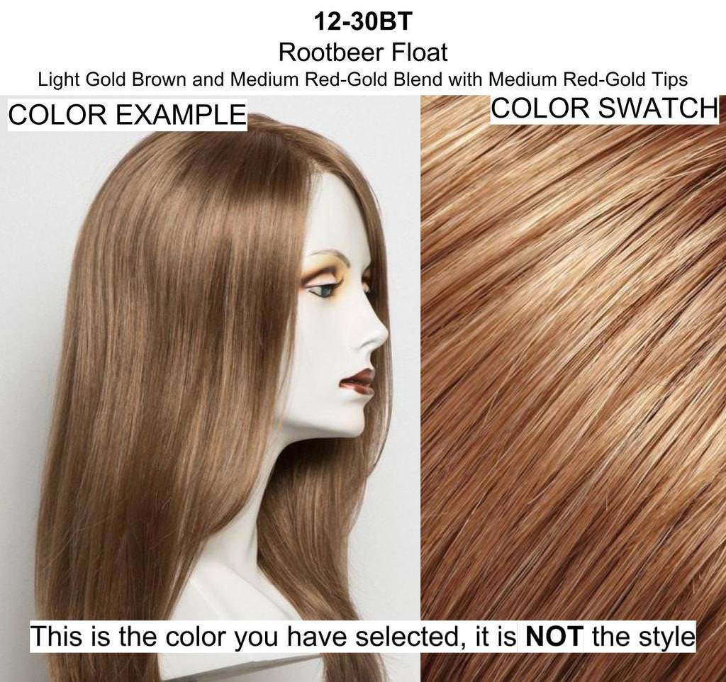 Bundle - 4 Items: Top Style 18" Hairpiece by Jon Renau, Christy's Wigs Q & A Booklet, 2oz Travel Size Wig Shampoo & Wide Tooth Comb - Color: 12/30BT