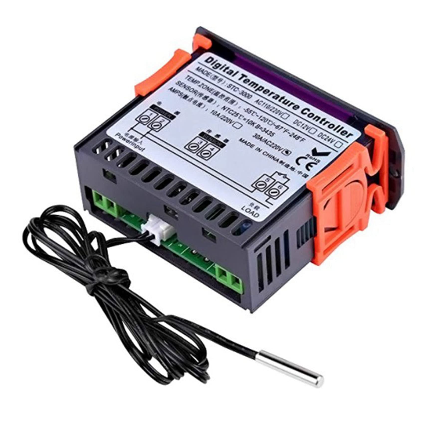 3X STC-3000 110V-220V 30A Termostat cyfrowy regulator temperatury z narzędziem do sterowania czujnikiem