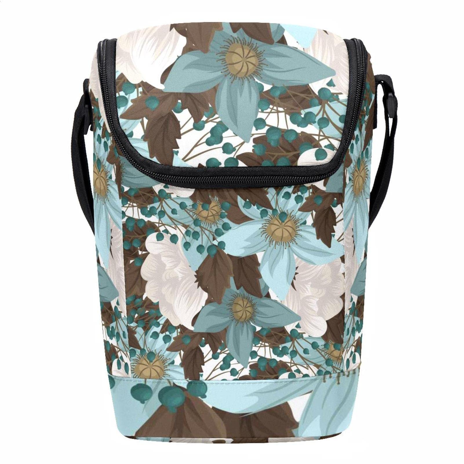 Bolsa de almuerzo floral para picnic al aire libre y oficina nevera portátil para el trabajo