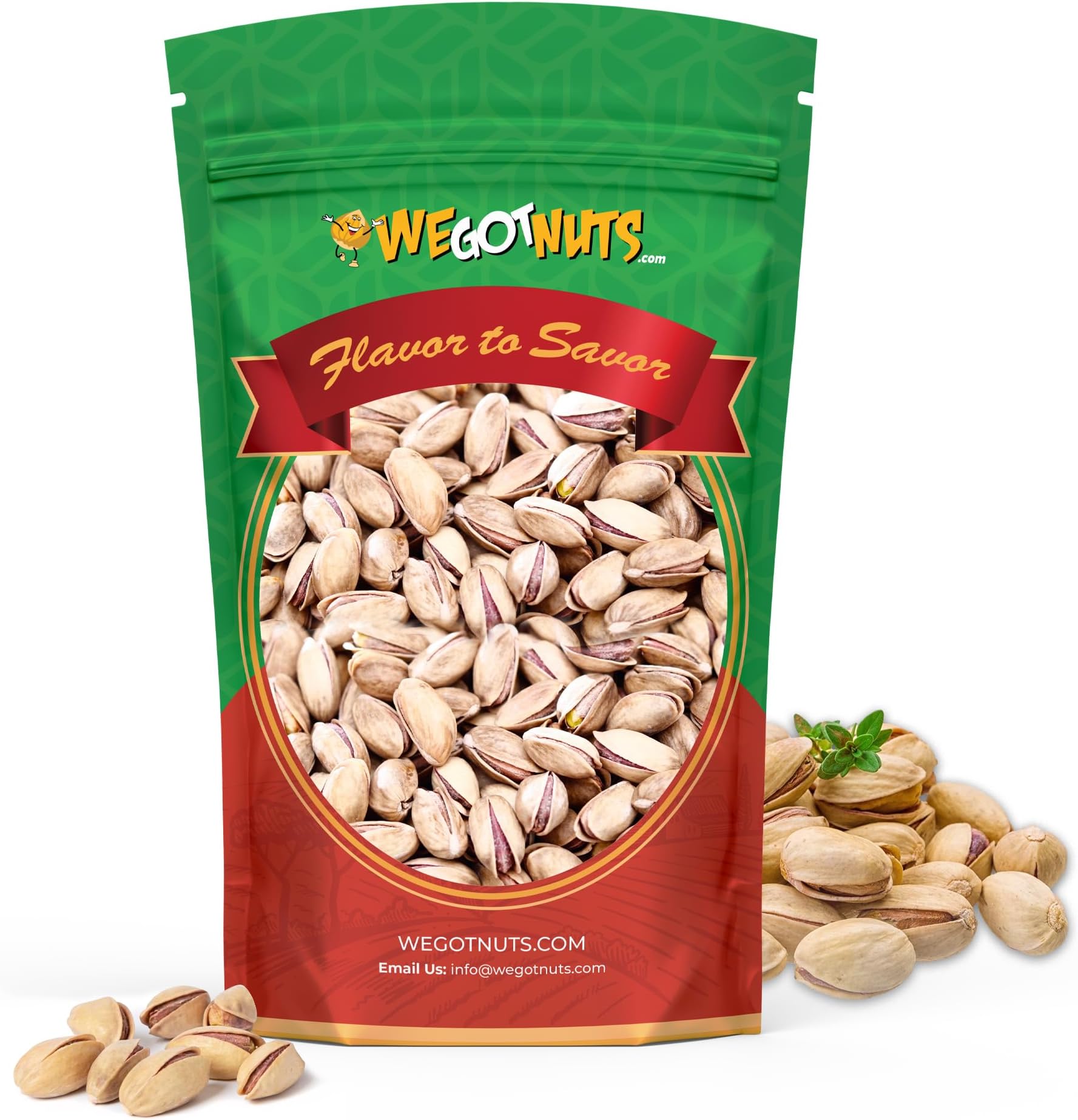 Turkish Antep Pistachios - 2.5 lbs (40oz) Premium Quality Kosher Roasted Pistachios By We Got Nuts - Natural & Healthy Rich Flavor Snack - Whole & Salted – Air-Tight Resealable Bag Package…