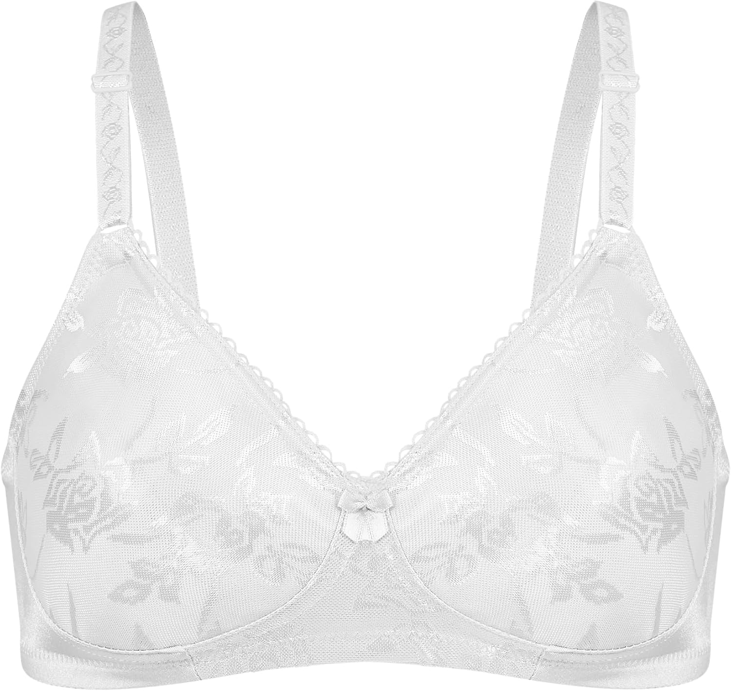 Bestform Women's 5006222 Floral Jacquard Wireless Soft Bra with Lightly-Lined Cups - Image 3