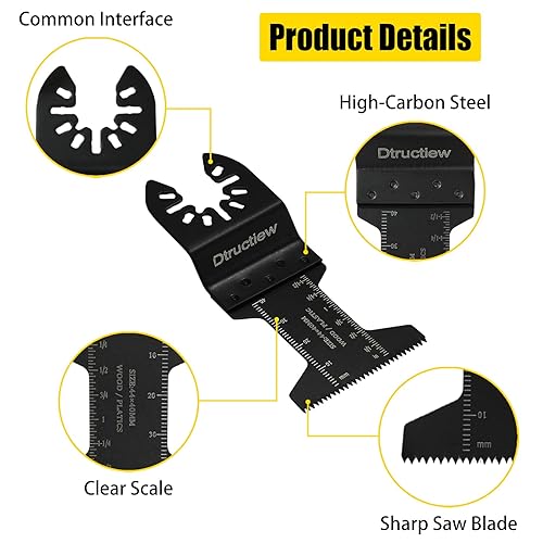 Miniatura 3 de 60 hojas de sierra oscilantes, de liberación rápida, kit de cuchillas de herramientas oscilantes universales de madera y plástico, compatibles con