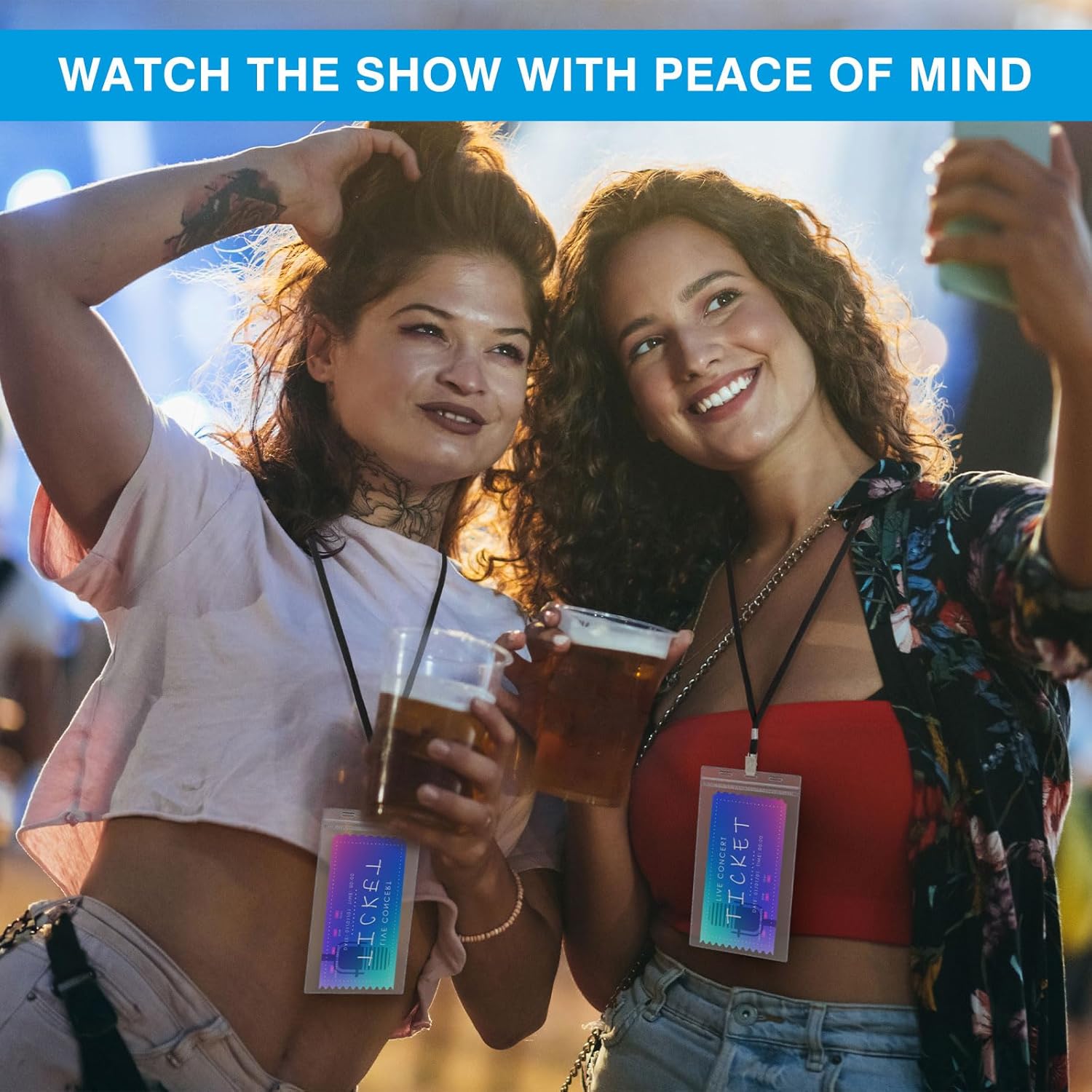 Patelai 100 Pcs 4 x 8 Inch Plastic Badge Holder Bulk Clear Vinyl ID Protector Sleeves Card Ticket Credential Badge Sleeves Vertical Waterproof Badge Holder Name Tag Holder for Sporting Events - Image 3