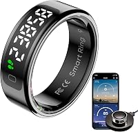 Findtime Okos Gyűrű Kijelzővel Pulzusmérő Véroxigén Monitor Lépésszámláló Vízálló Fitness Tracker - Y(#12), black 1
