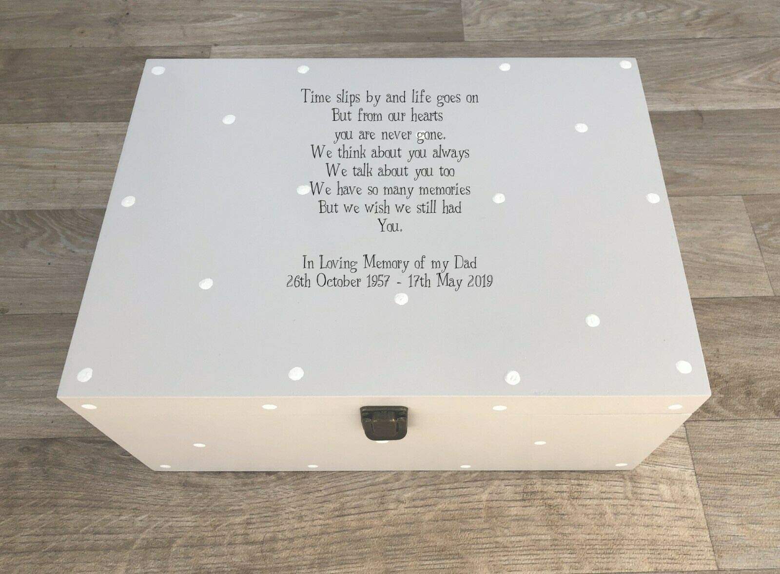 Caja de recuerdos personalizable con texto en inglés "Daddy In Loving Memory of Daddy"