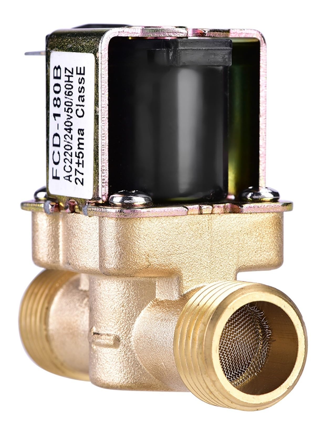 Électrovanne eau 1/2 en laiton 220V alternative normalement fermée pour circuits hydrauliques