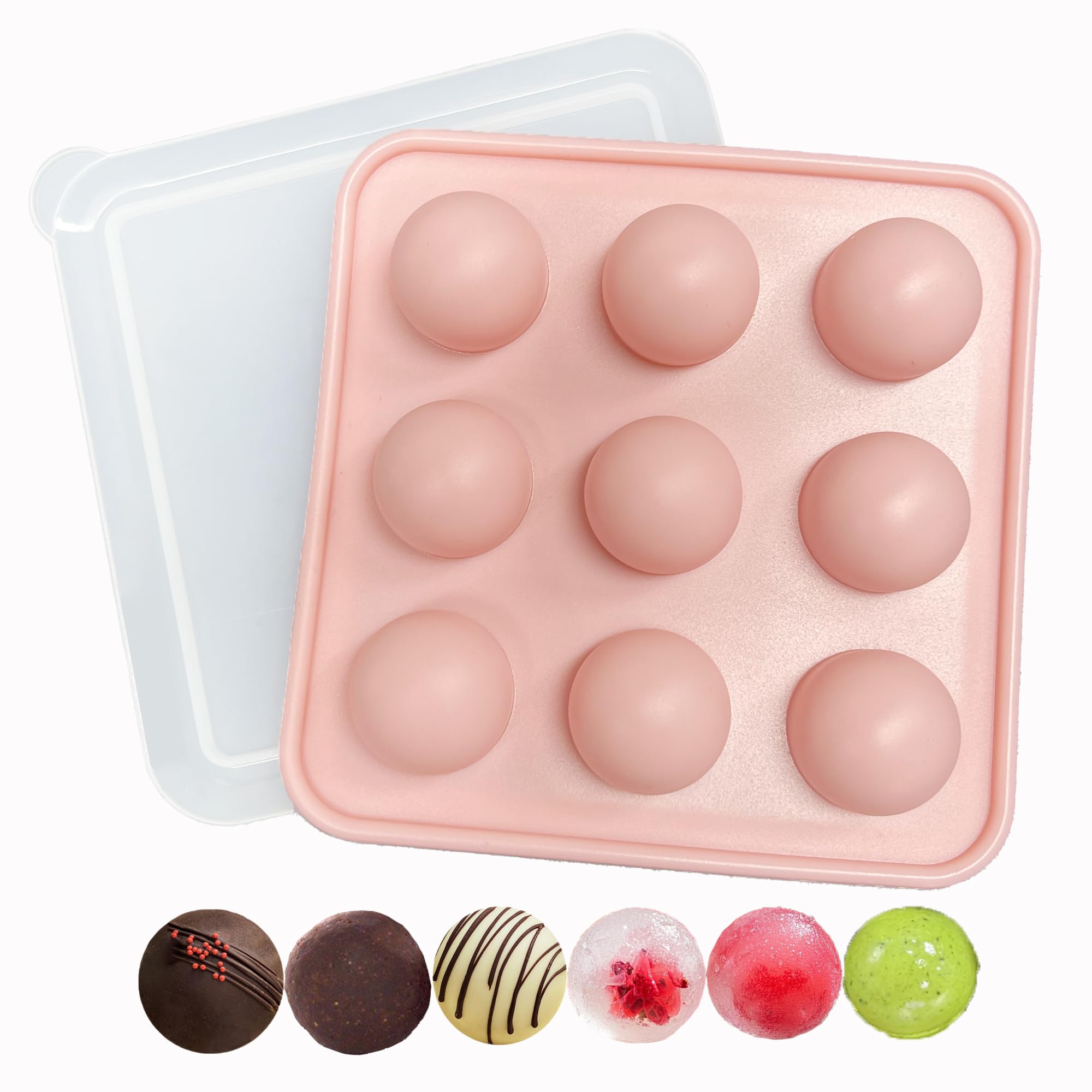Moule En Silicone 140 Cavités Pour Bonbons, Chocolat, Gelée - 38,5 X 28 Cm, Rond Semi-sphérique - Résistant à La Chaleur, Réutilisable - 3
