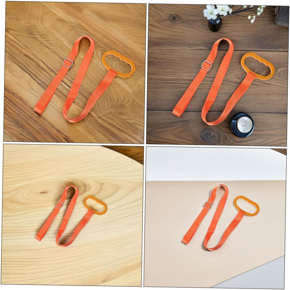 2Pcs Adjustable Deer Drag Harness Portable Hauling Tool with Quick Release Strap and Stand Assist Function for Efficient Hunting Transport Orange Color