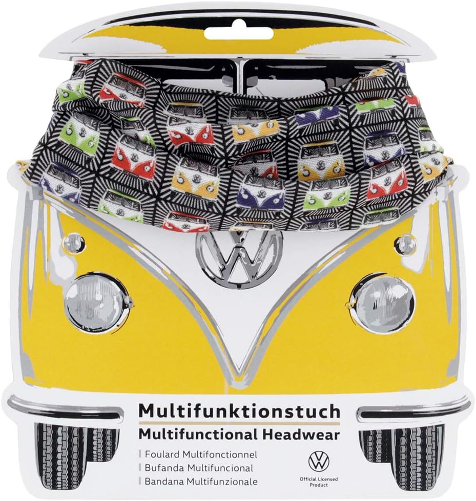 BRISA VW Collection Volkswagen Unisex Tube Scarf Bandana Neck Gaiter Multifunctional Mouth Nose Protection VW Design