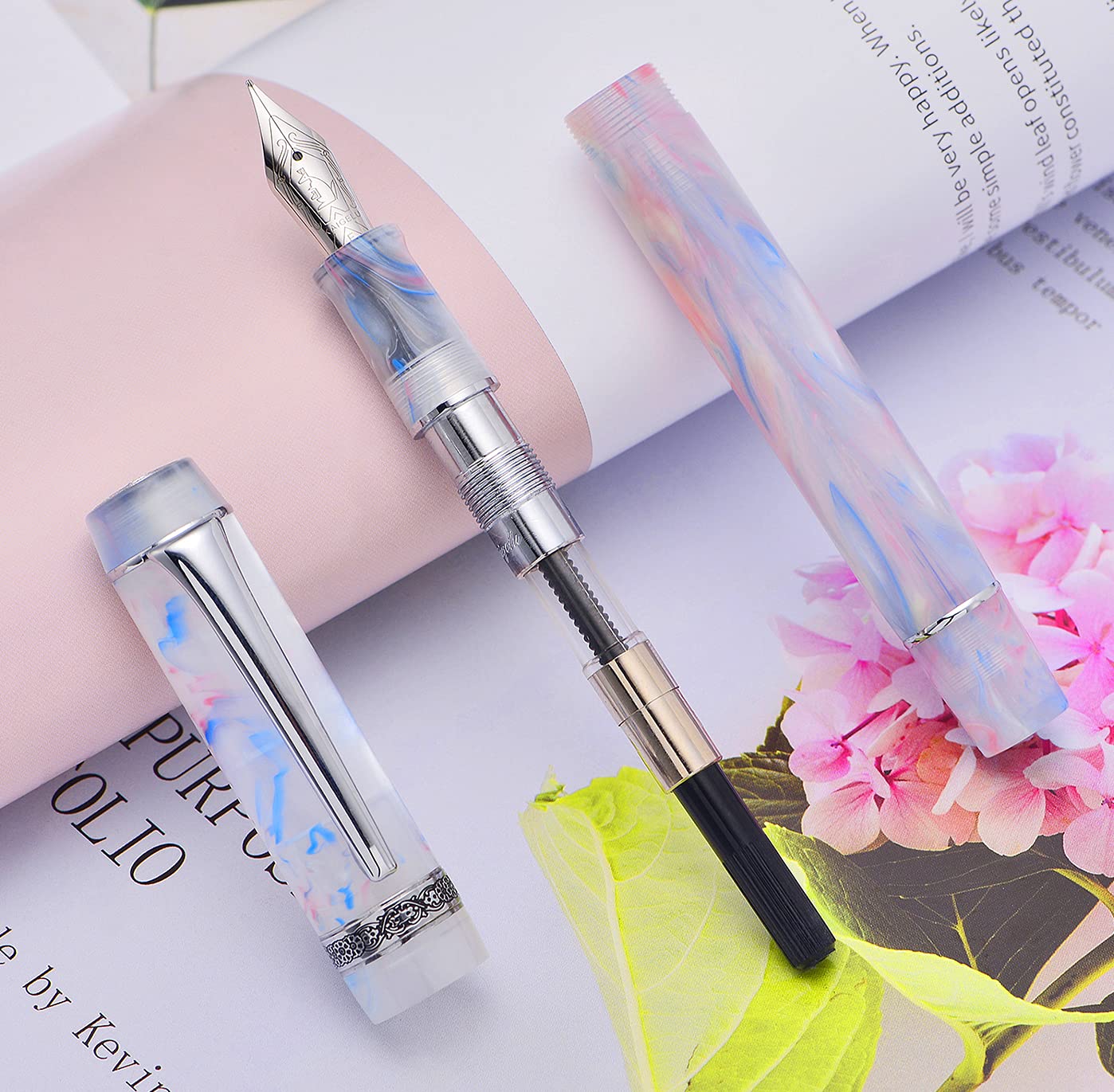 Amazon | Kaigelu 316Aインクコンバーター付き極細ペン先万年筆