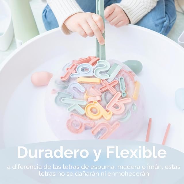 Foto 4 de 8 de Juego de 26 letras del alfabeto en mayúsculas de silicona para niños