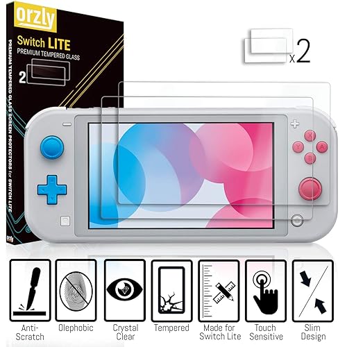 Miniatura 5 de Orzly Switch Lite Accessories Bundle - Funda y protector de pantalla para consola Nintendo Switch Lite, cable USB, soporte para juegos, funda de