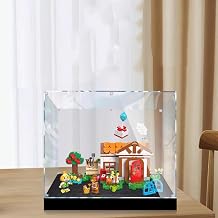 Transparent Acrylic Display Case,for Lego 77049 Animal Seniors Club Model ,Clear Box,Storage Box,Display Box,Compatible with 77049 Model. Display Box only Taller Base