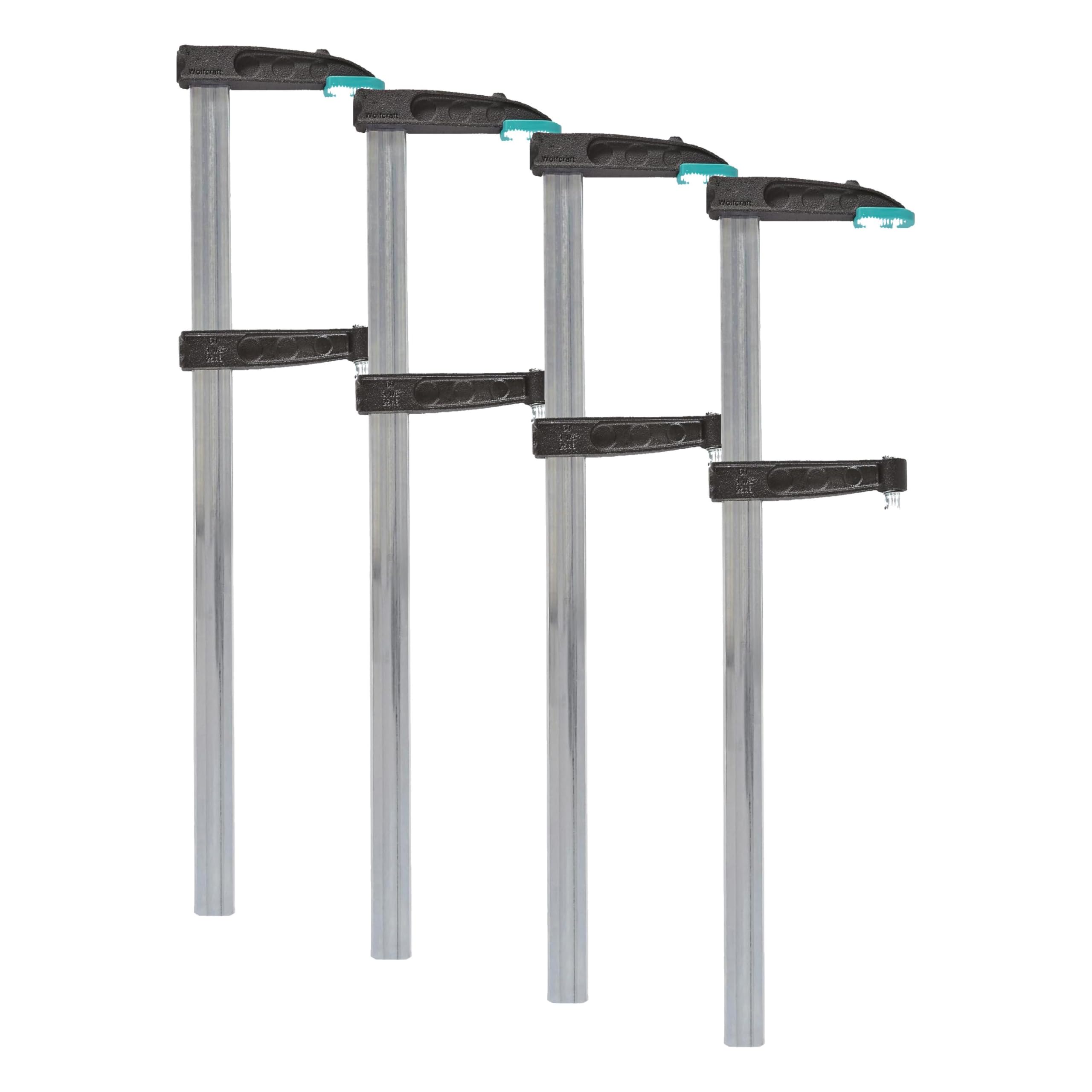 Serre-joint à vis wolfcraft SZ 80-450 mm avec force de 240 kg pour serrage précis lot de 4