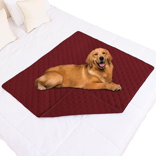 Miniatura 138 de Smiry Funda impermeable para cama de mascota, suave y lavable, para cama, sofá, reversible, perros pequeños, medianos, grandes, gatos, diseño