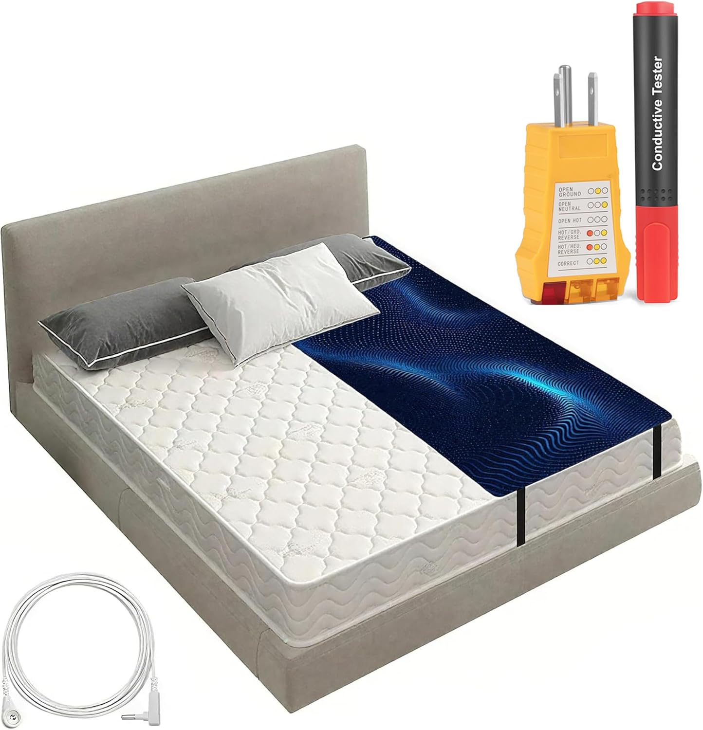 Grounding Mat for Bed & Grounding Product Test Kit