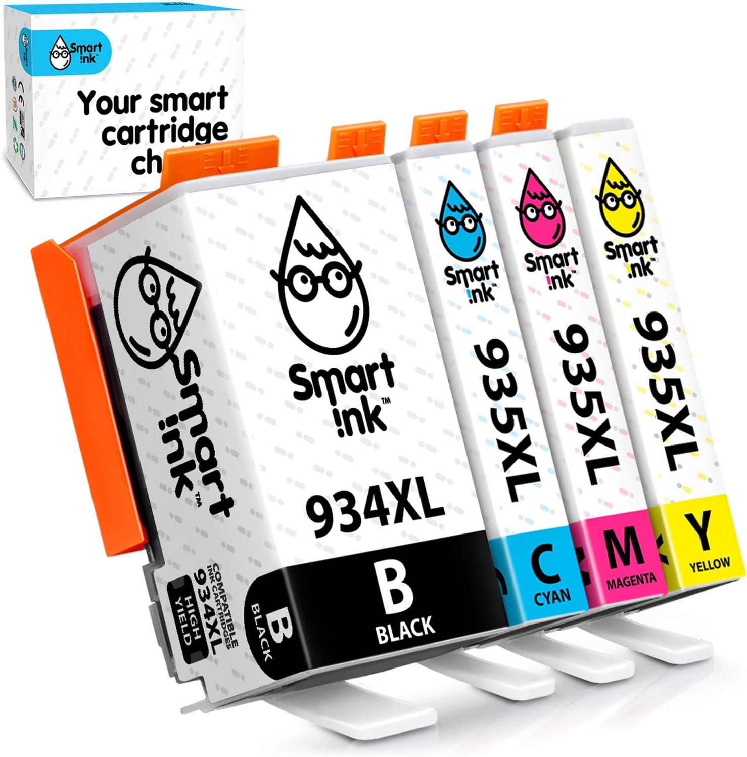 Smart Ink Compatible Ink Cartridge Replacement For Hp 934xl 935xl 934 Xl 935 Bk C M Y 4 Pack Combo For Officejet 62 6812 6815 60 Officejet Pro 6230 60 65 Amazon Co Uk