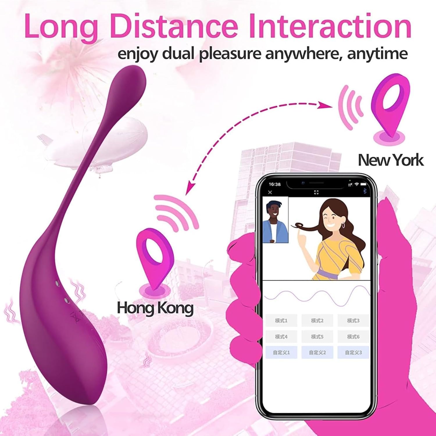 G-Spot Vibrator Wearable Female Masturbator Adult Sex Toys Vibrating Egg Clitoral Orgasm Stimulator(Purple)