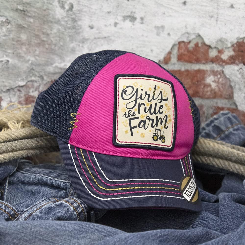 John Deere Do Good Today Girls Rule The Farm Adjustable Toddler Baseball Cap : Clothing, Shoes & Jewelry