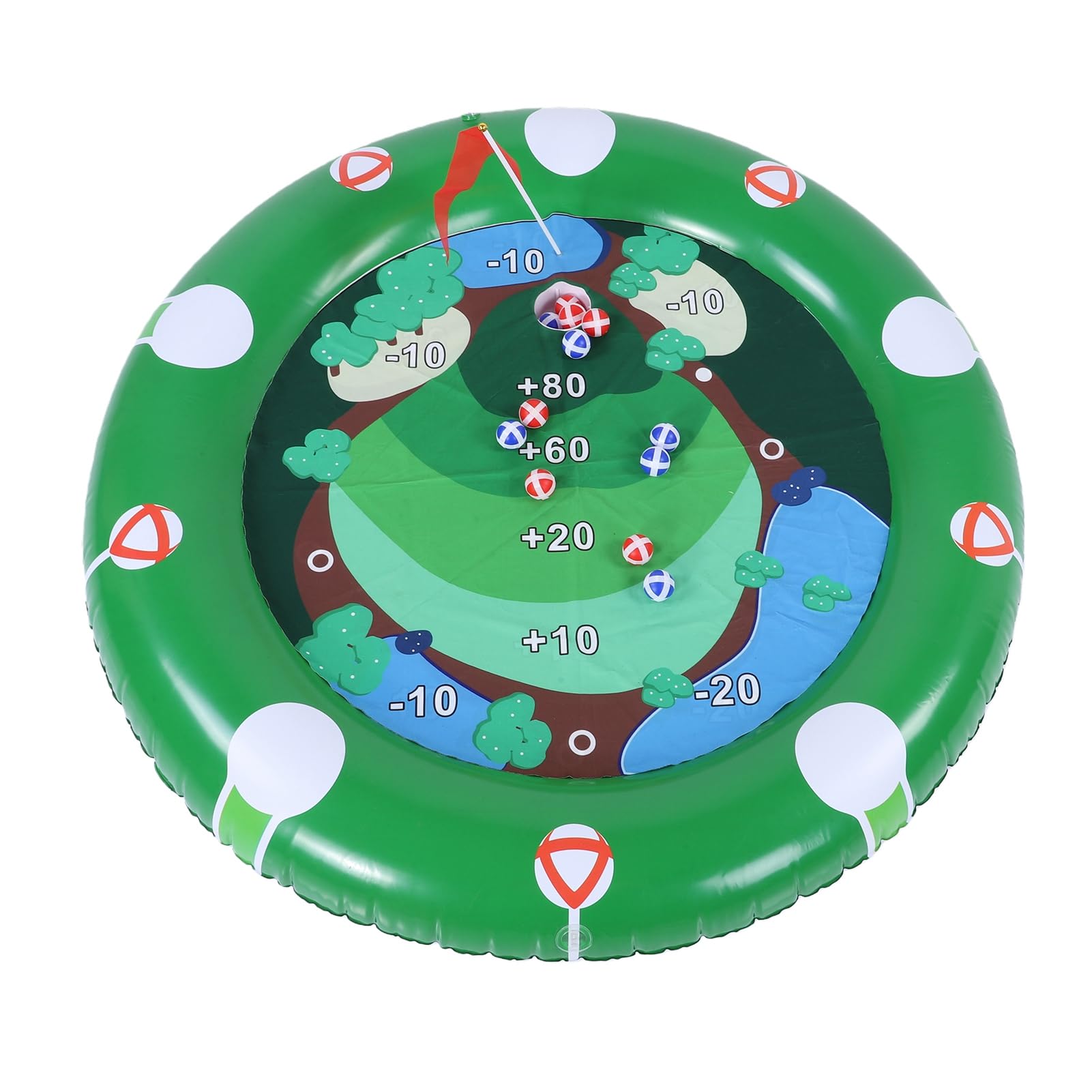 Set da Golf Gonfiabile con Green Galleggiante per Piscina, Gioco