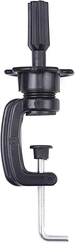 Miniatura 9 de EERYA Soporte de cabeza de maniquí de peluca, cosmetología, cabeza de maniquí estándar, soportes de abrazadera negros (1 unidad, soporte de cabeza