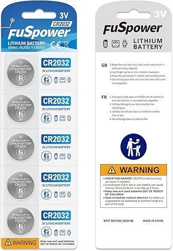 Miniatura 7 de CR2032 - Batería de litio de 3 V CR 2032 para AirTag, llaves de coche, básculas, control remoto de puerta de garaje, termómetro (2 tarjetaspaquete