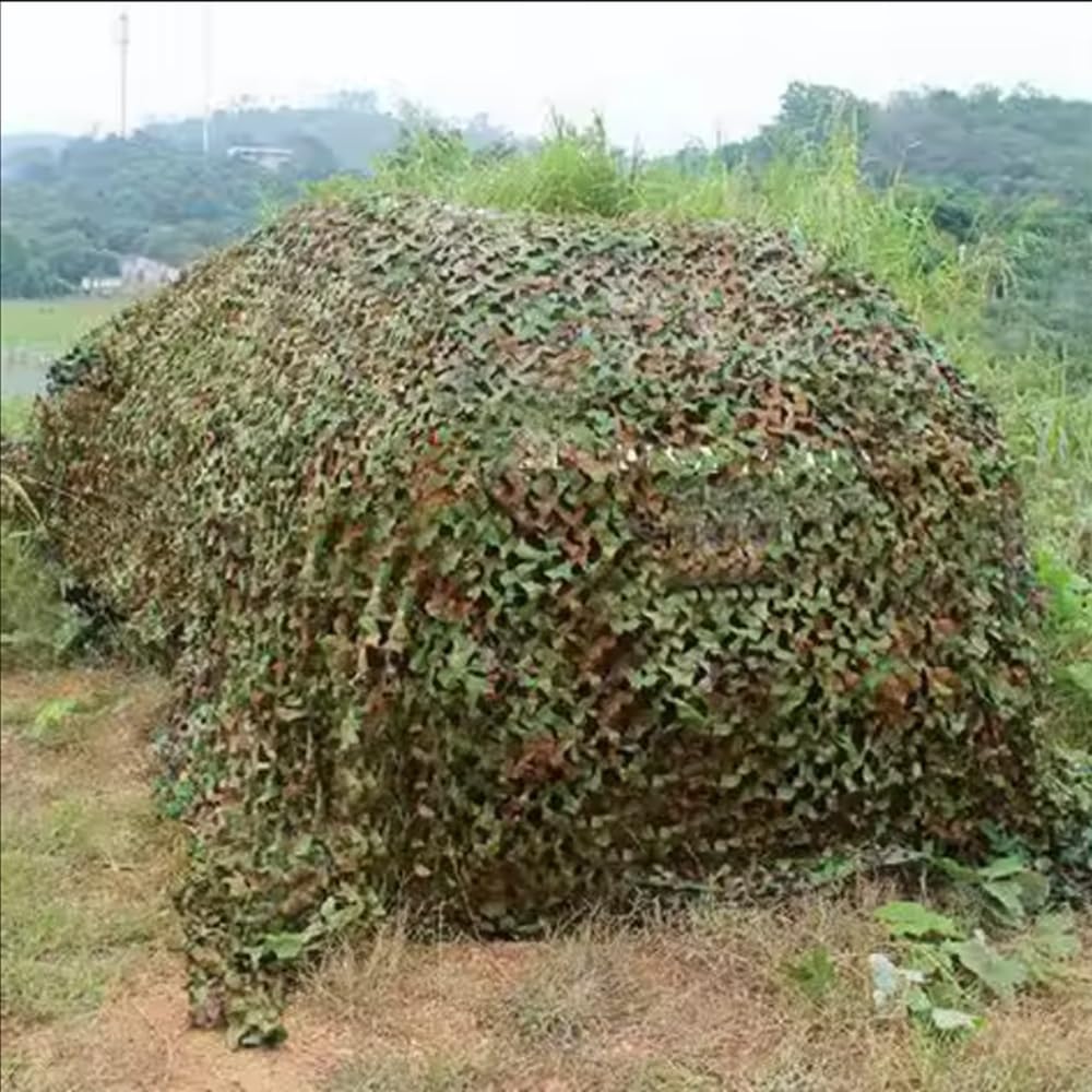 Red de Camuflaje Ligera Malla de Camuflaje Red de Protección Solar del Ejército Militar para Jardín Interior Observar Aves(8.512m)