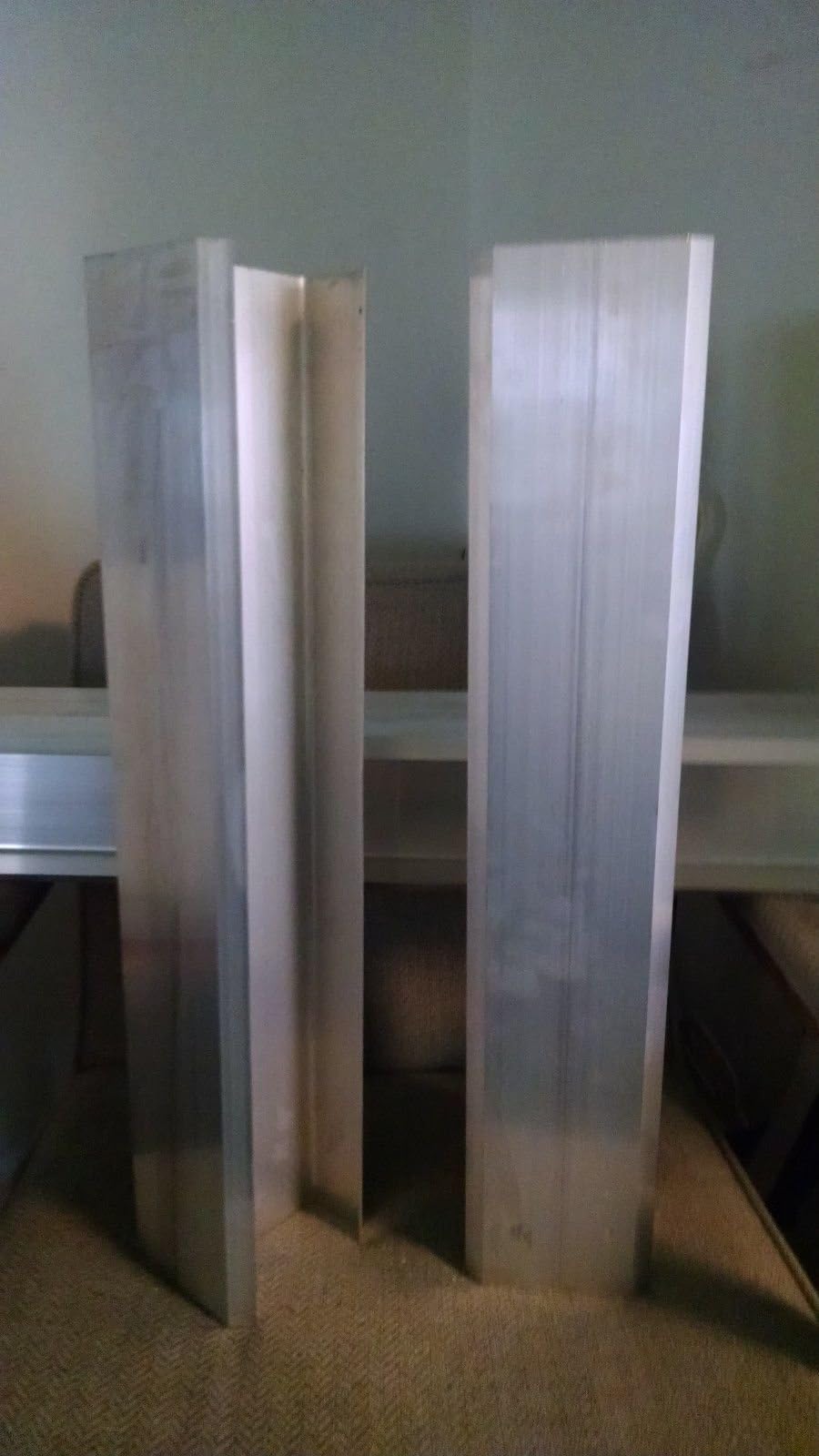 5X5 Vinyl PVC Post Stiffener - Aluminium Inserts - 6' (2 Pieces)
