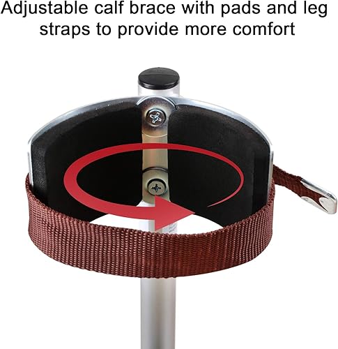 Miniatura 5 de Voilamart Zancos de paneles de yeso azules de 18 a 30 pulgadas, zancos ajustables de aluminio para paneles de yeso con rodilleras protectoras,