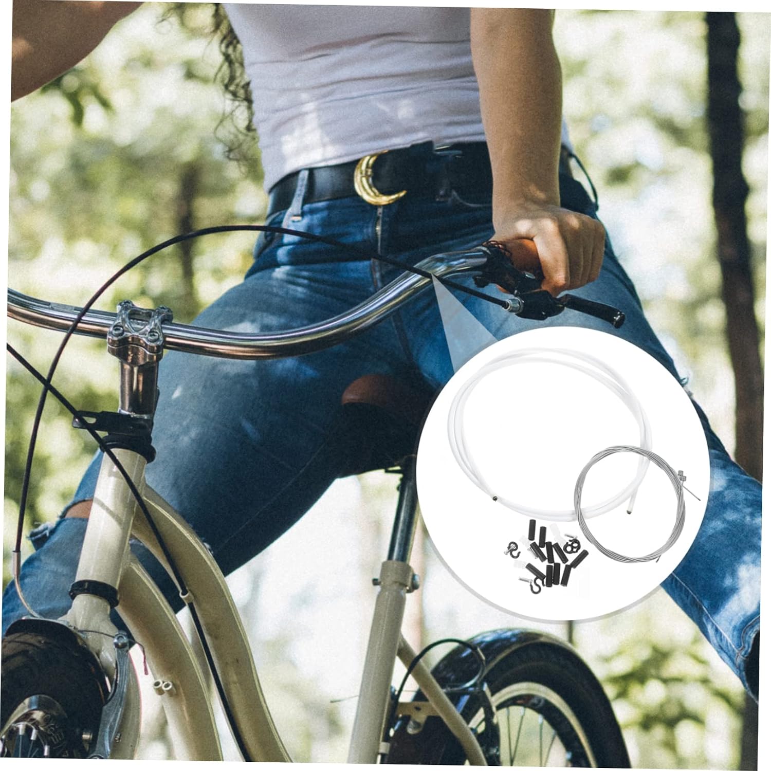 VICASKY 2 Sets of Bike Brake Cable Replacement Kit for Mountain and Road Bikes Professional Brake Lines Sturdy Material for Outdoor Cycling