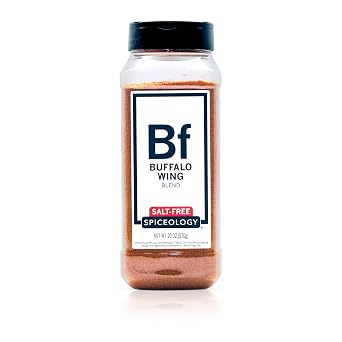 Spiceology Buffalo Wing Salt-Free Seasoning Tangy Spice Blend of Paprika, Chili Peppers, Tomato Powder & Honey Granules Ideal for Chicken Wings, Cauliflower, Vegetables & More 20 oz