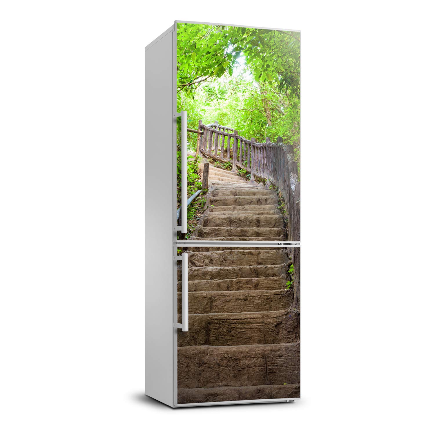 Autocollant frigo haut de gamme 60x180cm au rendu visuel forestier réaliste
