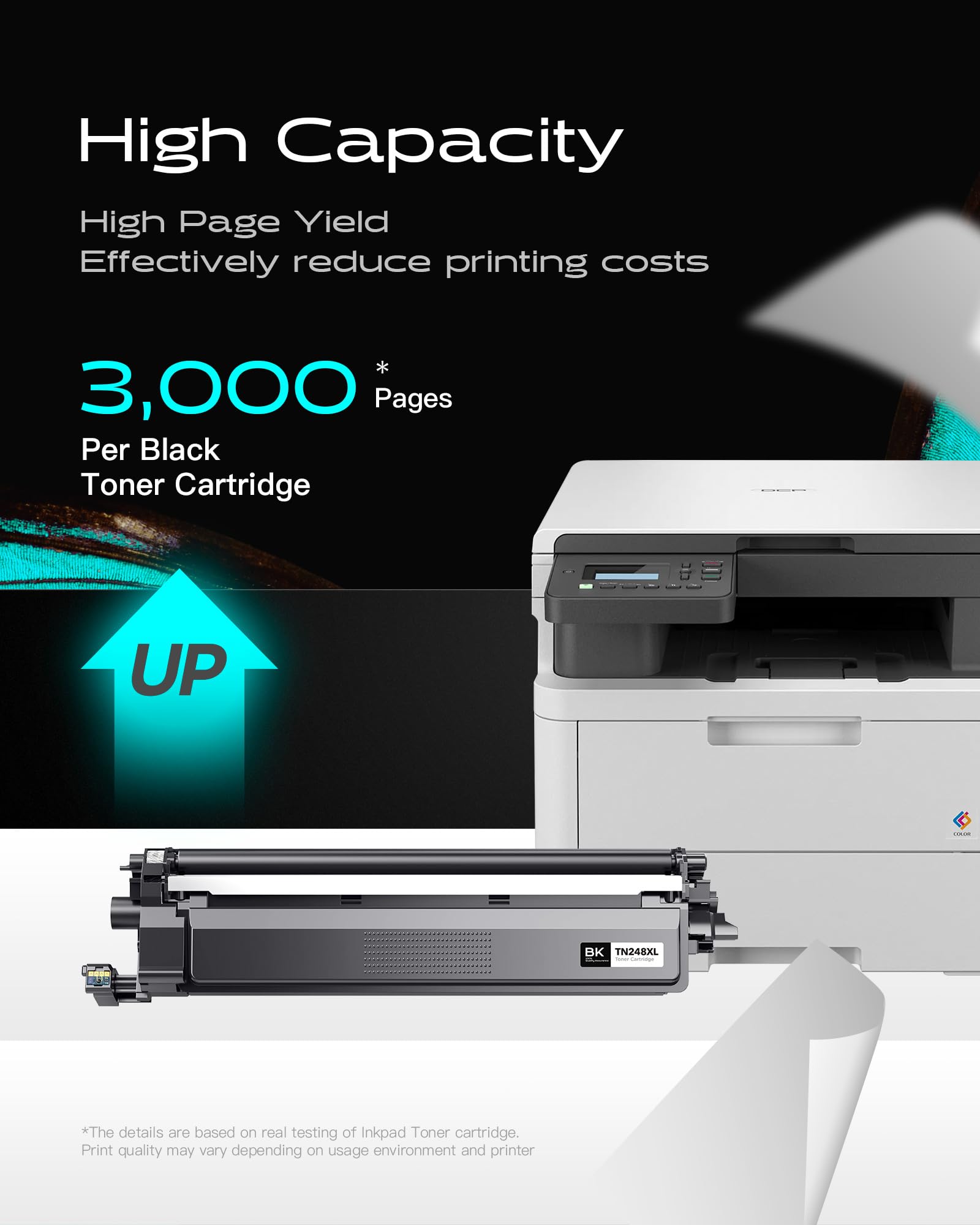 iNKPAD TN248XL Compatibili Con Brother TN248XL TN248 XL TN-248XL Toner Compatibili per Brother MFC-L3740CDW MFC-L3760CDW MFC-L3740CDWE DCP-L3560CDW HL-L3240CDW MFC-L8390CDW HL-L3220CWE(2 Nero)