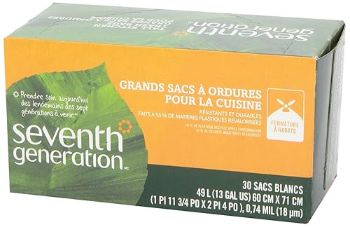 Miniatura 2 de Seventh Generation Bolsas de basura altas para cocina, 13 galones, 30 bolsas