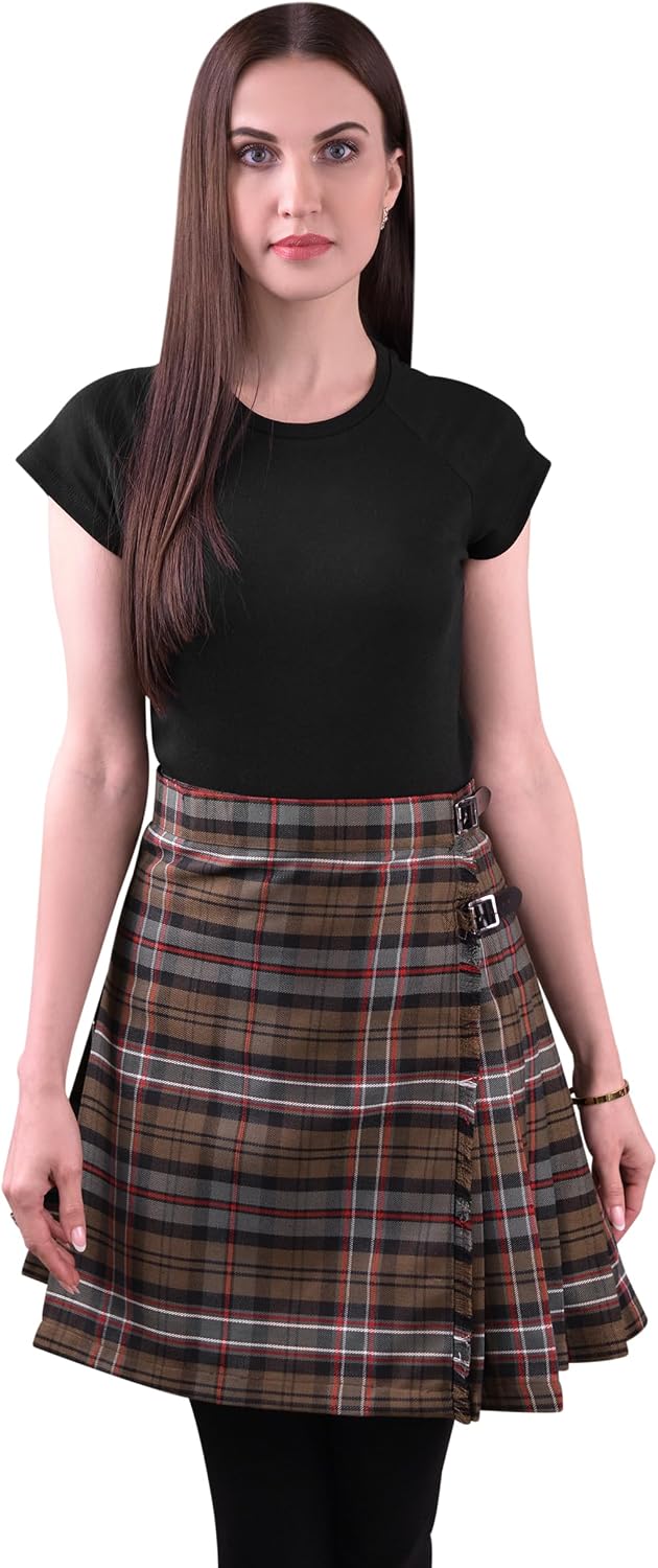 Scottish Tartan Kilts for Women Traditional Tartan Pleated Women's Kilt