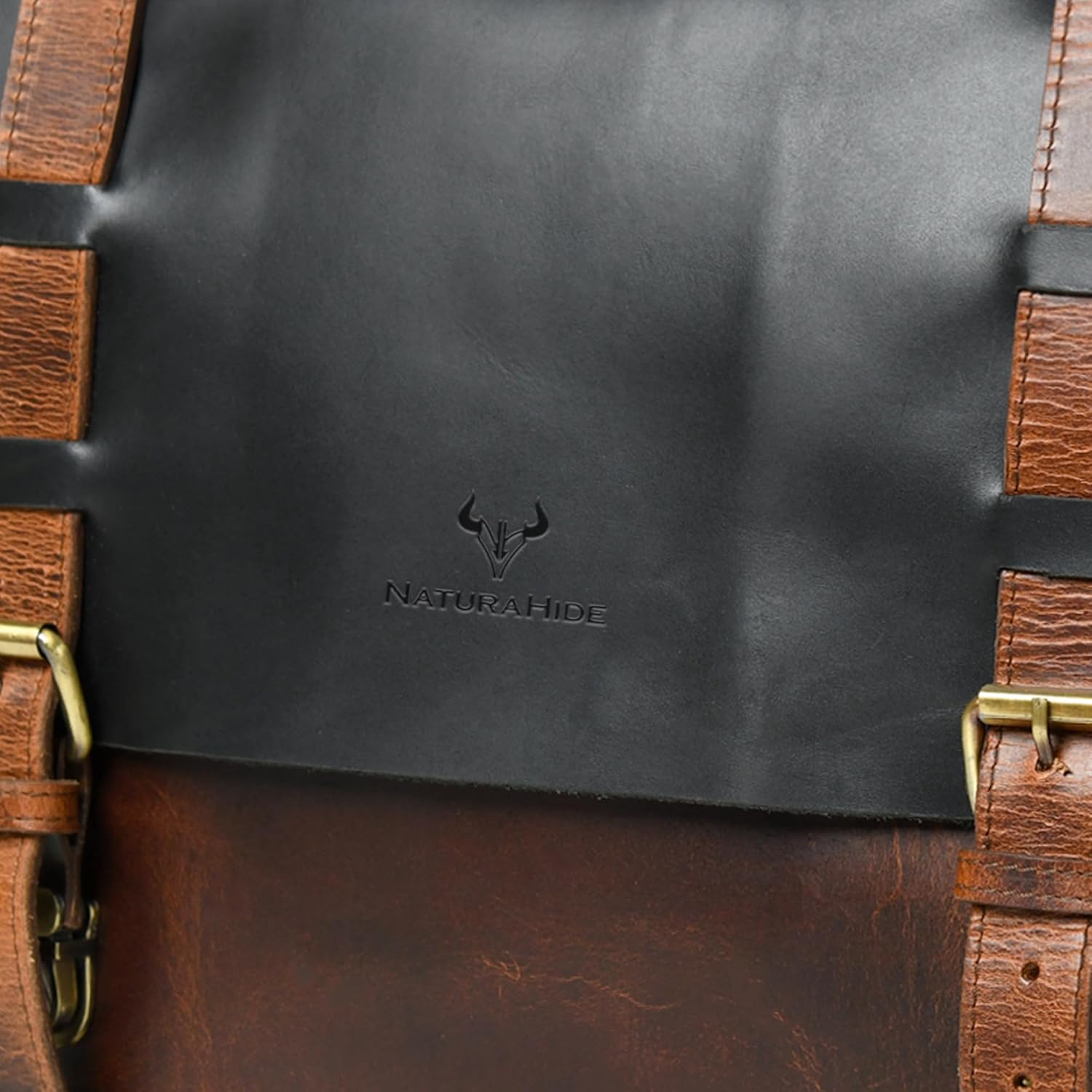 Leather Laptop Messenger Bag for Men & Women 15 Inch Full Grain Cowhide Hardwax Leather Cotton Lining