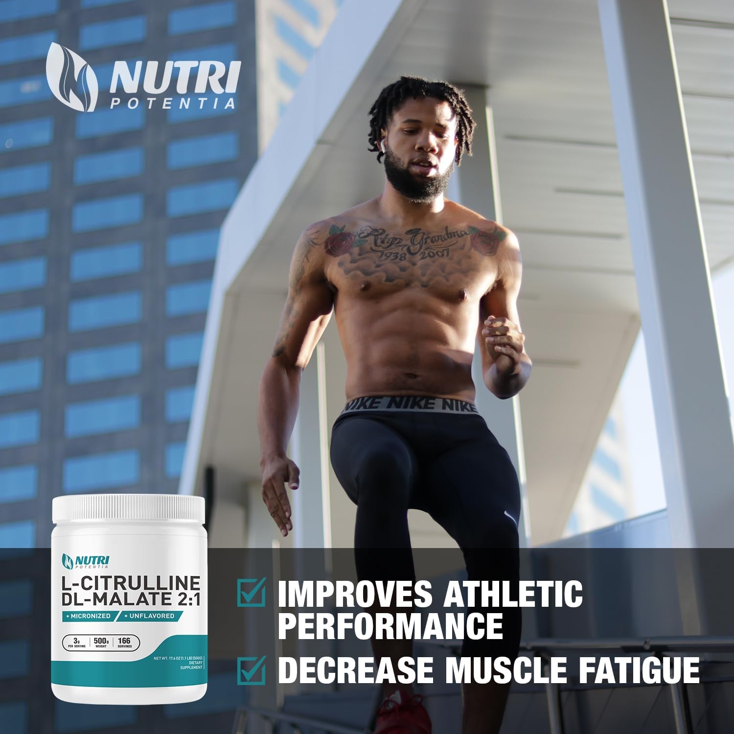 L-Citrulline Malate 2:1 Powder 500g, Citrulline Malate Supplement - Unflavored, Gluten Free, Non-GMO - Image 3