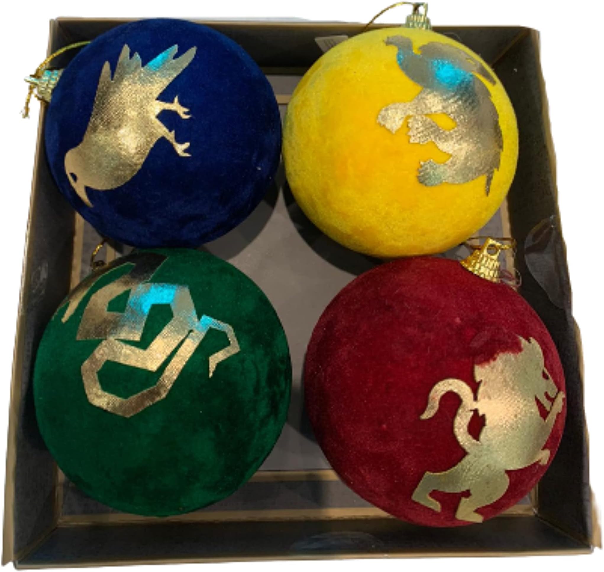 Licensed PrimarkHarry Potter Baubles Christmas Tree Hanging Decorations Xmas Ornaments (Multicolour 4 Baubles), One Size