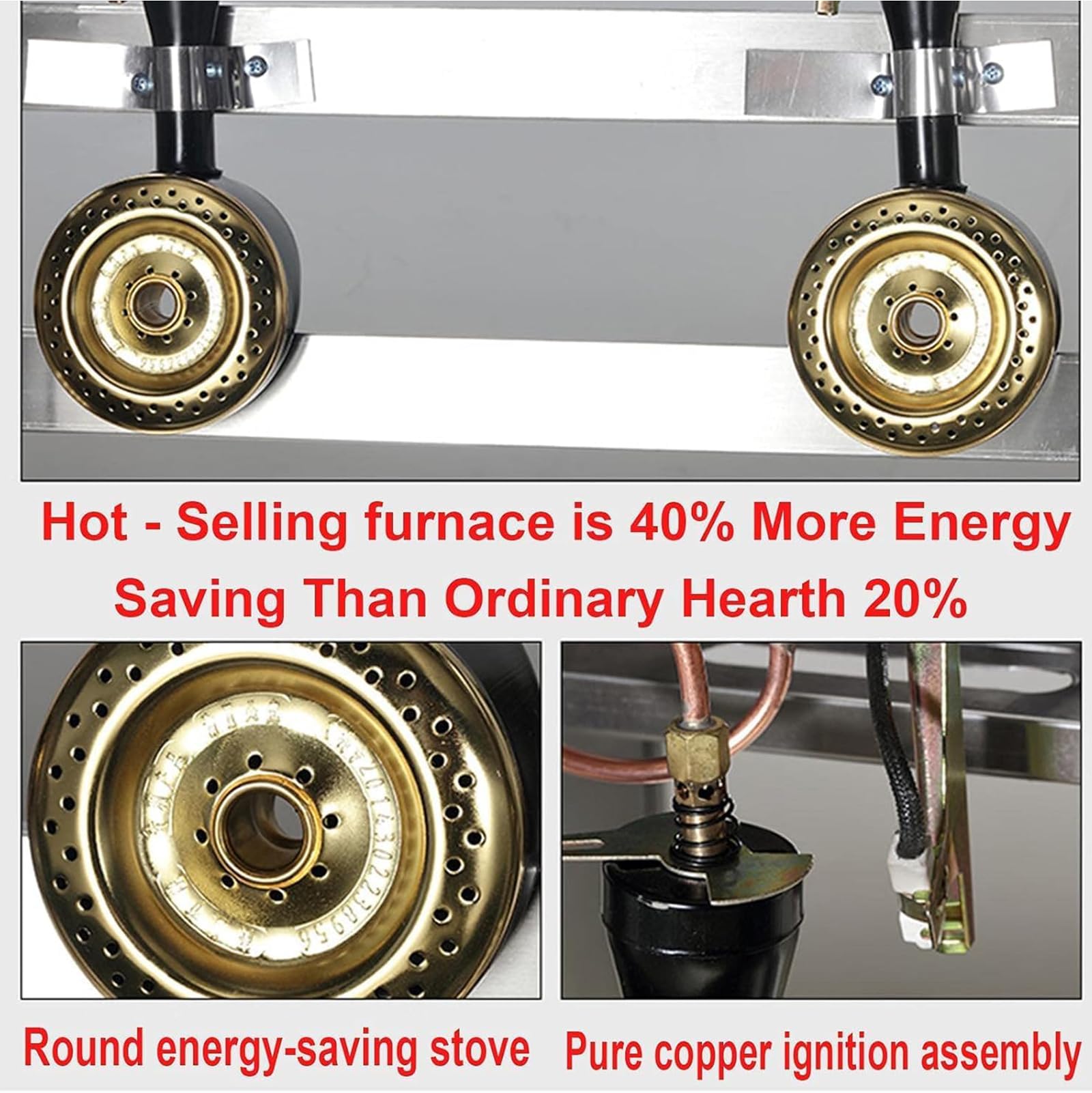 Genérico Freidora de Profesional Freidora de Gas 20L Tanque de Acero Inoxidable Freidoras Industriales Fritadeira Freidora De Acero Inoxidable Doble Tanque con Calentamiento Rápido