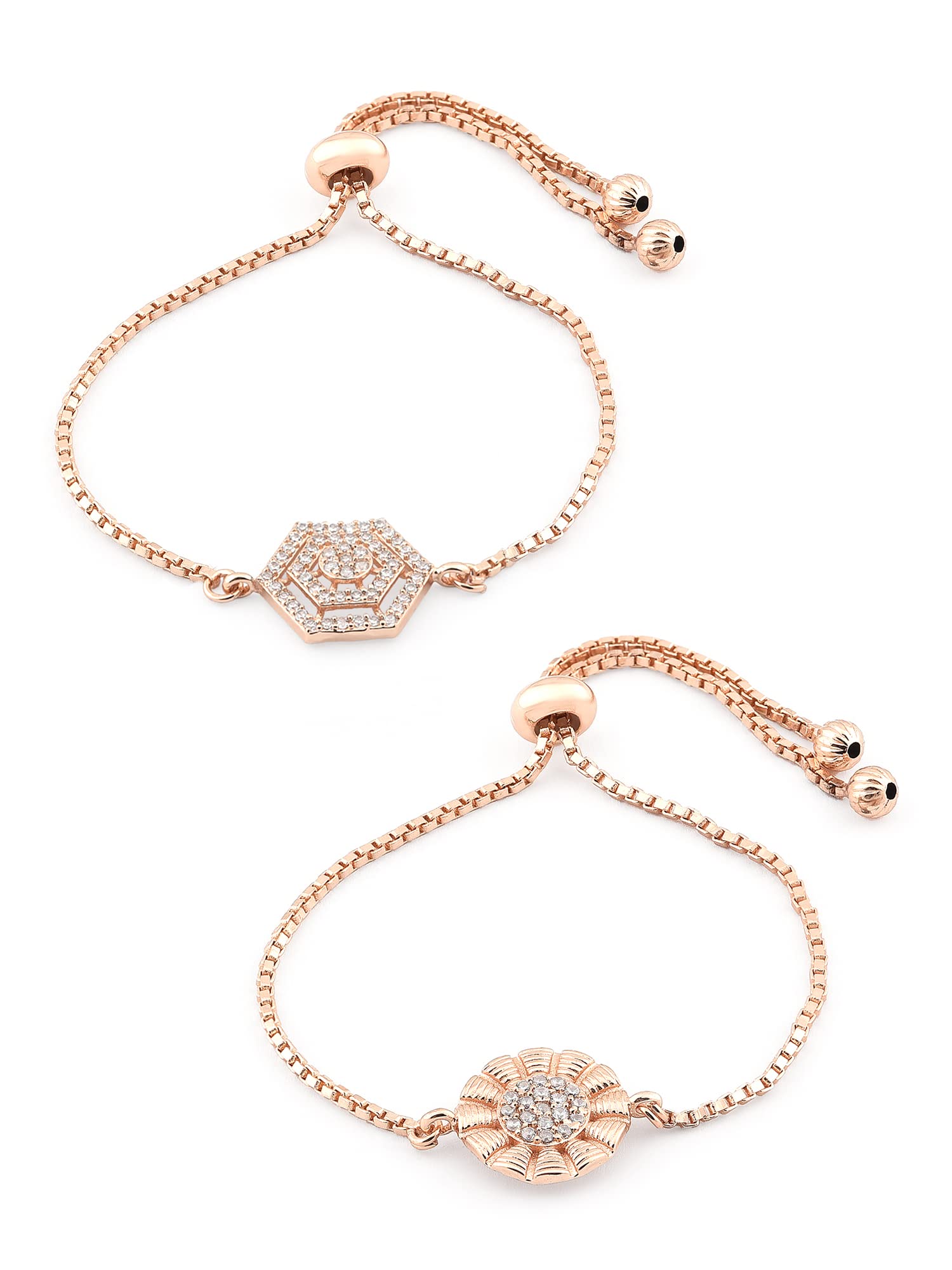 See full amazon price history chart for ZAVERI PEARLS Set of 2 Rose Gold Cubic Zirconia Contemporary DrawString Bracelets For Women-ZPFK13389 ZAVERI PEARLS Set of 2 Rose Gold Cubic Zirconia Contemporary DrawString Bracelets For Women-ZPFK13389 (B09XHM7K33) Amazon Price History, Amazon Price Tracker
